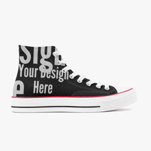 Load image into Gallery viewer, Custom High-Top Canvas Shoes - Black