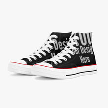 Load image into Gallery viewer, Custom High-Top Canvas Shoes - Black