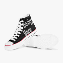 Load image into Gallery viewer, Custom High-Top Canvas Shoes - Black