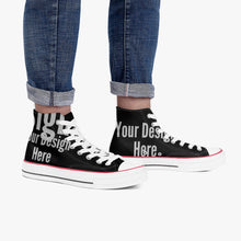 Load image into Gallery viewer, Custom High-Top Canvas Shoes - Black