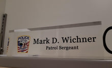 Load image into Gallery viewer, Custom Desk Name Plate (Acrylic Glass Look)