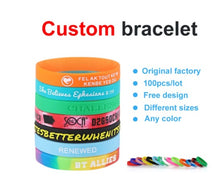 Load image into Gallery viewer, Custom Rubber Wristbands