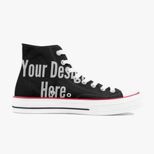 Load image into Gallery viewer, Custom High-Top Canvas Shoes - Black