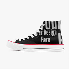 Load image into Gallery viewer, Custom High-Top Canvas Shoes - Black