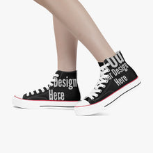 Load image into Gallery viewer, Custom High-Top Canvas Shoes - Black
